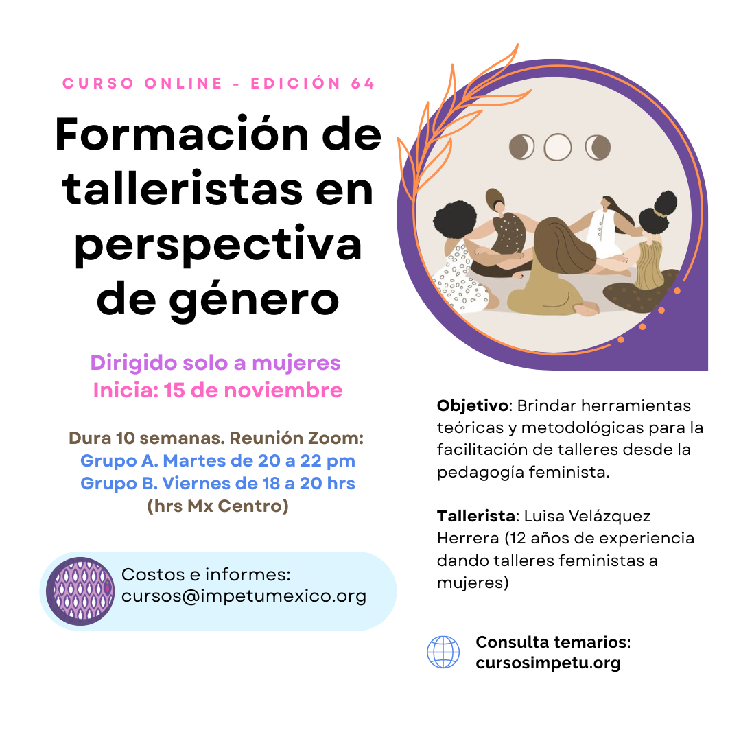 Formación de talleristas en perspectiva de género – edición 64