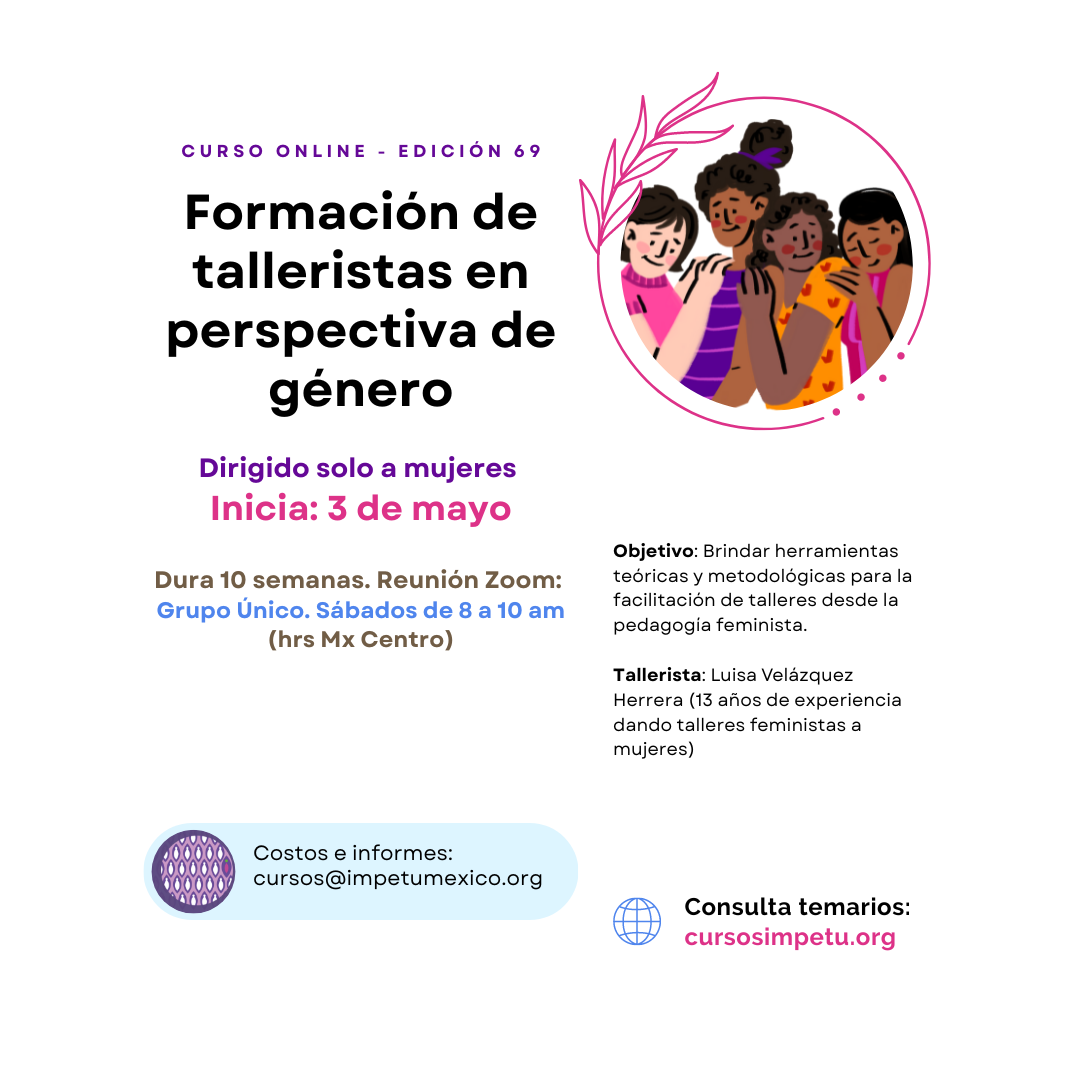 Formación de talleristas en perspectiva de género- edición 69