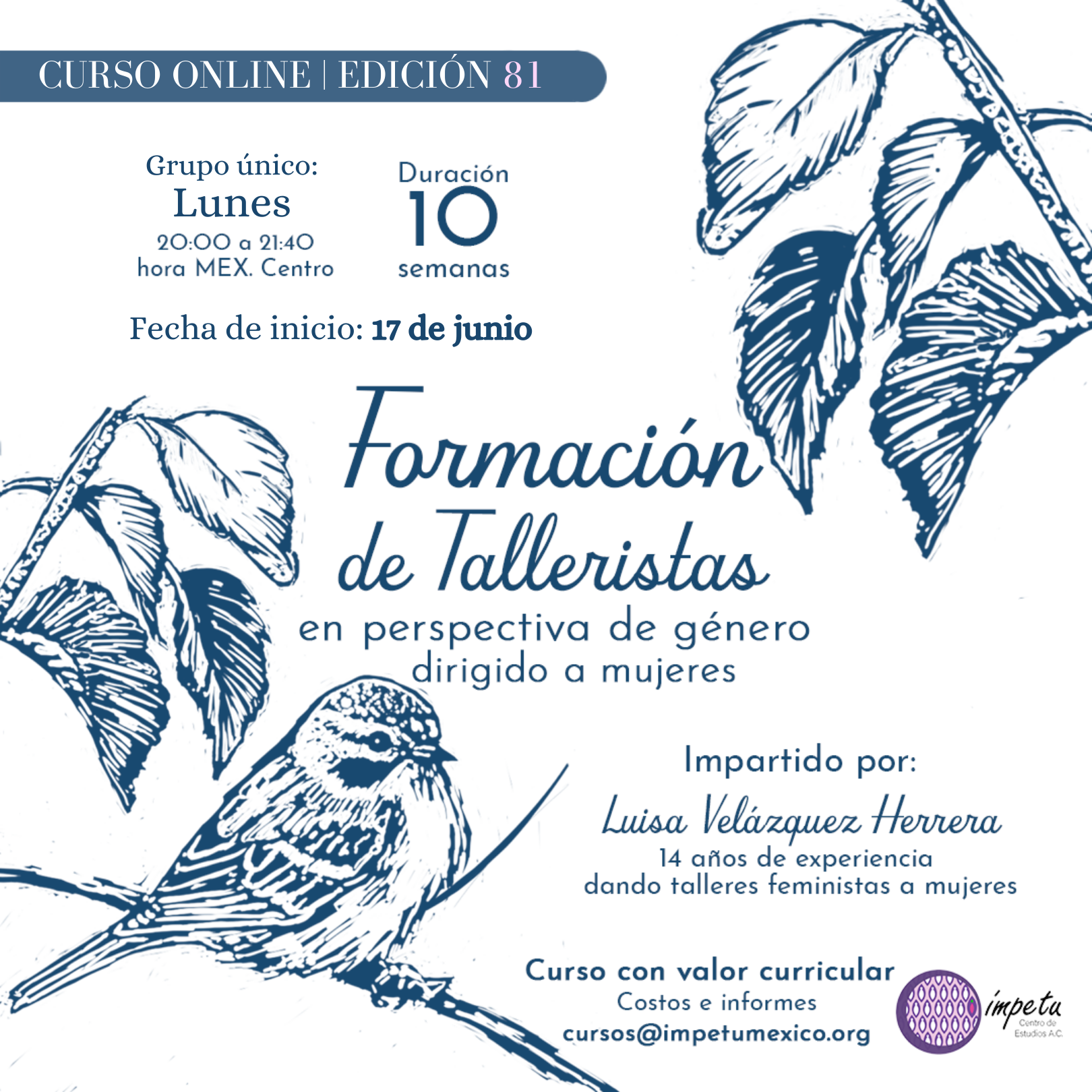 Formación de talleristas en perspectiva de género – edición 81