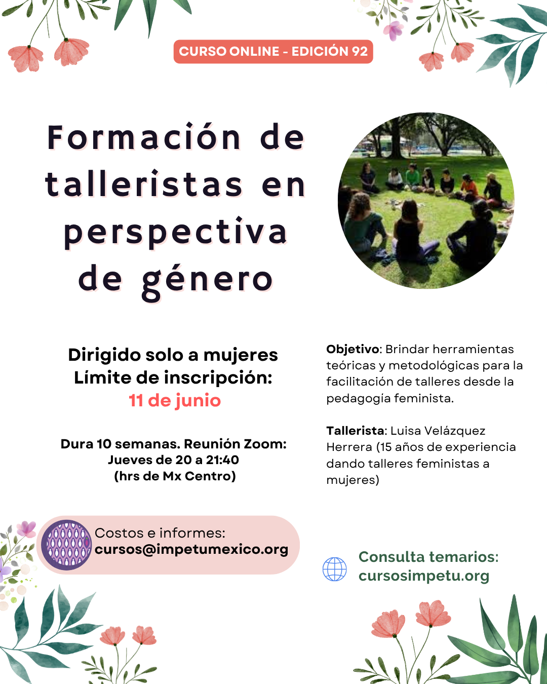 Formación de Talleristas en Perspectiva de Género