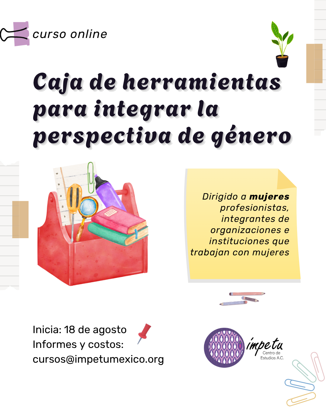 Caja de herramientas para incorporar la perspectiva de género