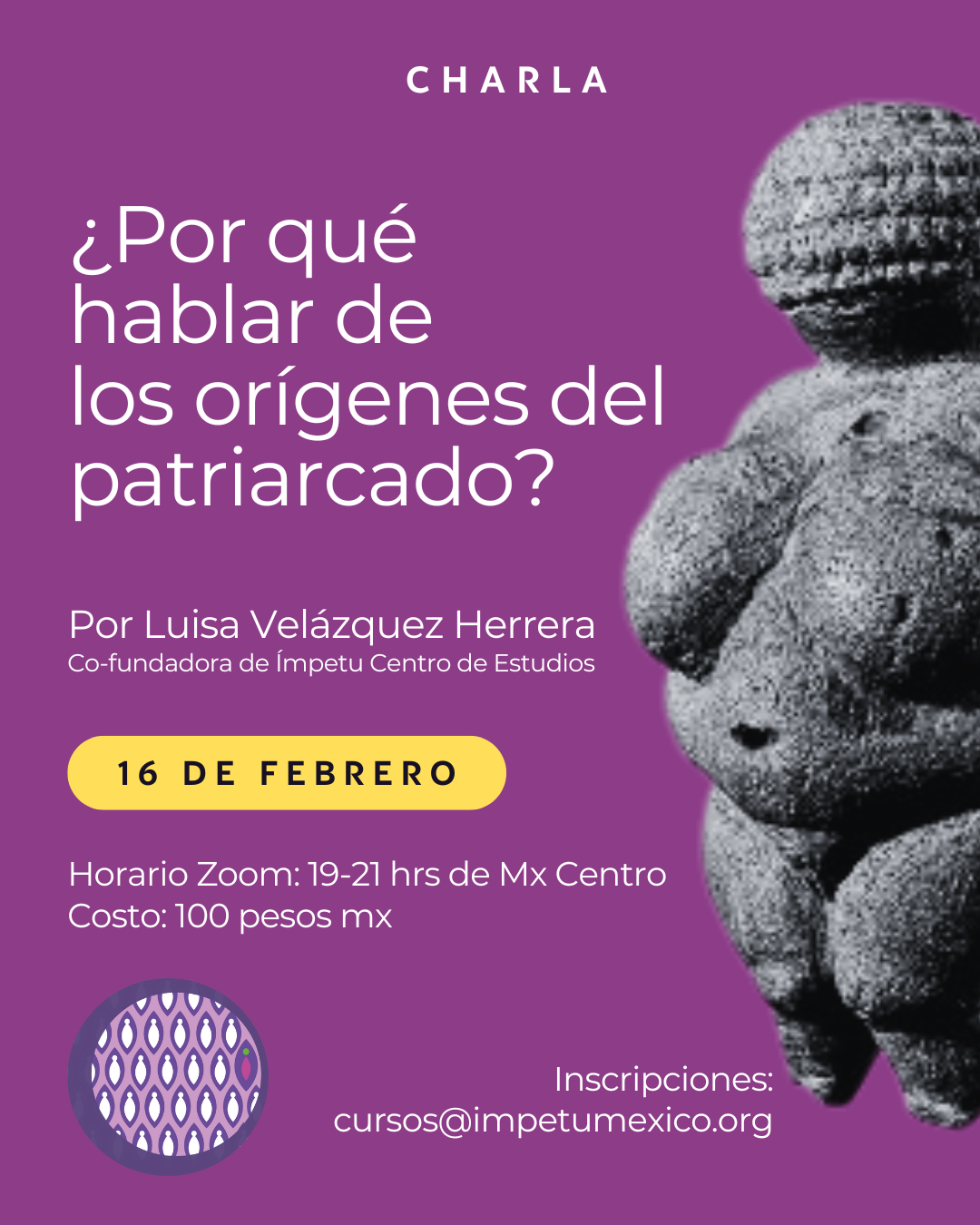 Charla: ¿Por qué hablar de los orígenes del patriarcado?