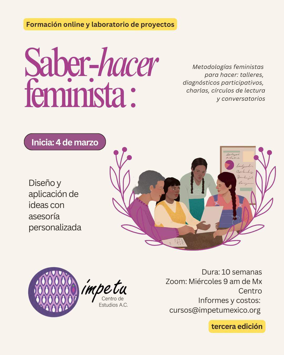 Saber-hacer feminista: Metodologías feministas para hacer talleres, diagnósticos participativos, charlas, círculos de lectura, cursos y conversatorios para mujeres